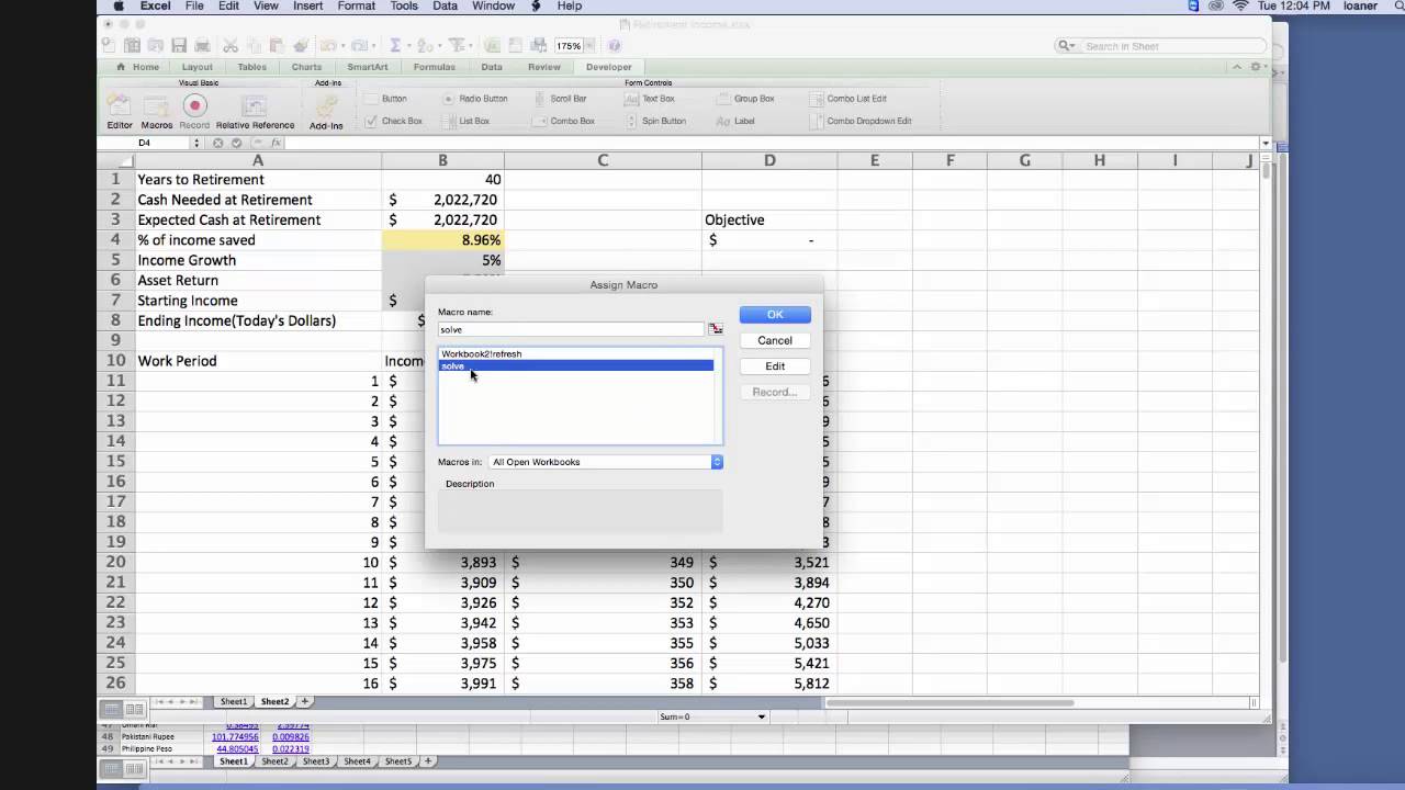 microsoft excel for mac solver cannot add more than one variable